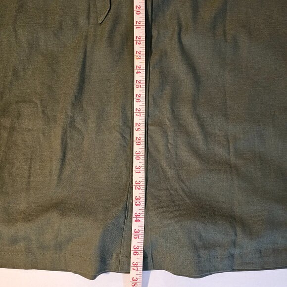 Croft & Barrow, Olive, Button Down mid length, Shirt Dress, Plus Size (1X) - Picture 4 of 10